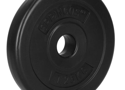 Halterschijven | 4 x 1.25 kg | Kunststof | Zwart