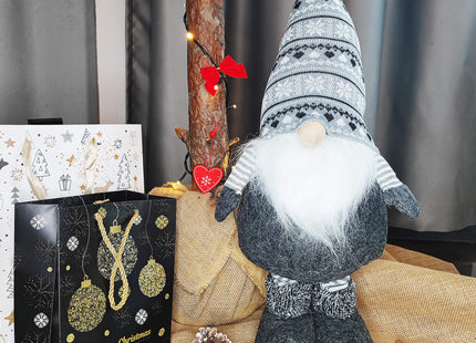 Kerstkabouter | Grijs |1 Stuk | Verstelbaar In Hoogte | 54-86 cm