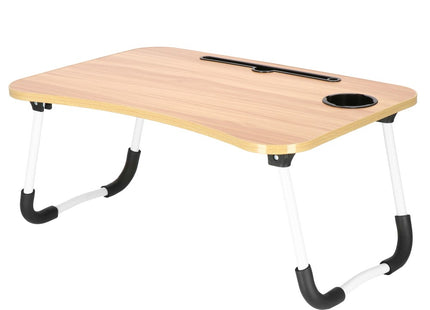 Laptoptafel | Bedtafel | Tablethouder | Laptopstandaard | 60 x 40 cm | Houtimitatie