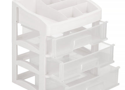 Make Up Organizer | Sieradendoos | Meerdere vakken | Lade Kast | Wit | 26,5x23,3x17cm