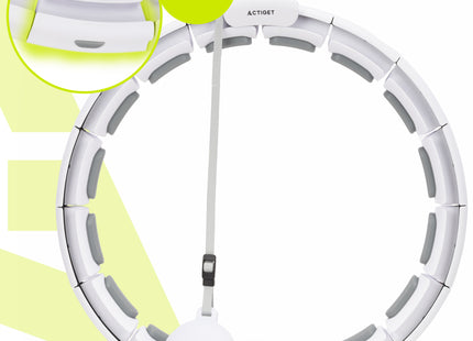 Hoelahoep - Met Teller - Hoepel - Fitness - Verstelbaar - Cardiotraining - Massage - Wit