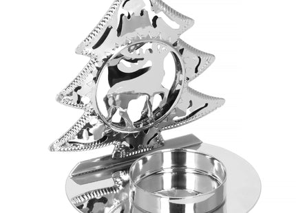 Kandelaar | Kaarshouder | Lichtkaarshouder | Kerstboom | Rendier | Zilver
