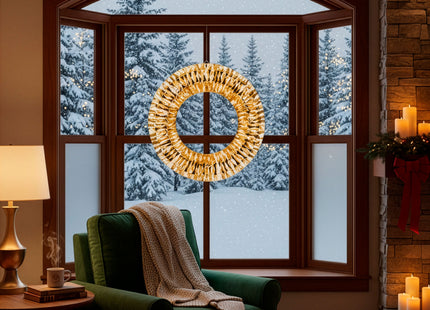 Kerstkrans | Lichtkrans | Kerst Decoratie | 45 cm | 360 Led | Warm Wit