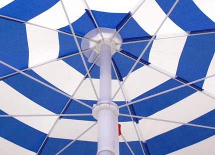 Parasol | Strand Parasol | Parasols | Opvouwbaar | 180 cm | Blauw/Wit