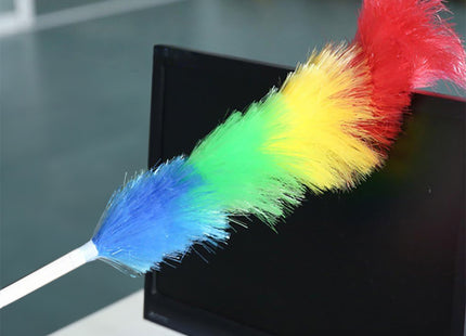 Wasbare Telescopische Stoffer -Stofdoek - Telescopische - Borstel - 79-106,5 cm - Regenboog