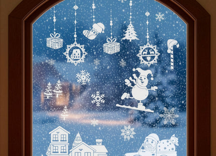 Raamstickers – Kerst – Kerst Stickers – Raamstickers Kinderen – Kerstversiering voor Binnen – Kerstdecoratie – 21 stuks