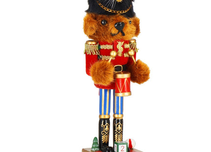 Notenkraker Kerst | Houten Beer | Kerstversiering | Multicolor | 27 cm