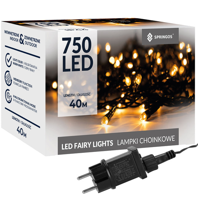 Kerstverlichting | 40 m | 750 LED | Warm Wit