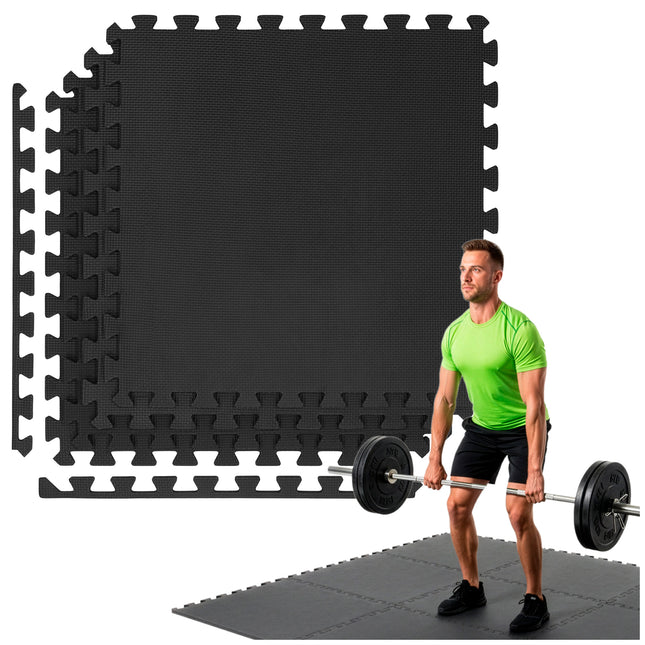 Puzzelmat | Fitness Vloer | Fitnessmat | Fitnesstegels | 60 x 60 cm | Set van 6 | Anti-slip | EVA-schuim