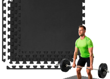 Puzzelmat | Fitness Vloer | Fitnessmat | Fitnesstegels | 60 x 60 cm | Set van 6 | Anti-slip | EVA-schuim
