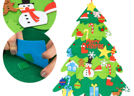 Decoratieve Kerstboom  | Kerstdecoratie | Vilt | 95 Cm | Veelkleurig