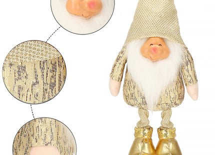 Kerstkabouter - Gnome - Dwerg - Kerstversiering - Goud - 50 cm