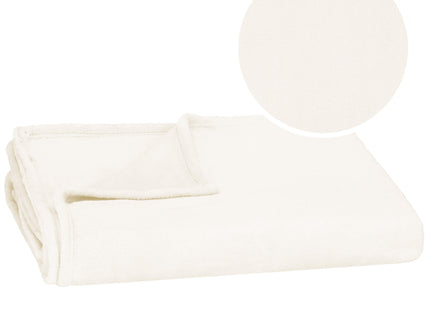 Plaid | Sprei | Deken | 160 x 90 cm | Pluche | Crème