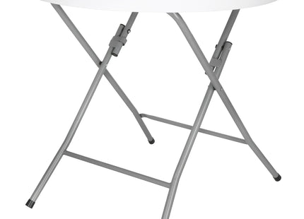 Cateringtafel - Bankettafel -  Opklapbaar - Horeca Kwaliteit - Inklapbaar - Met vergrendeling - Extra Stevig - Wit - Ø 80x75cm
