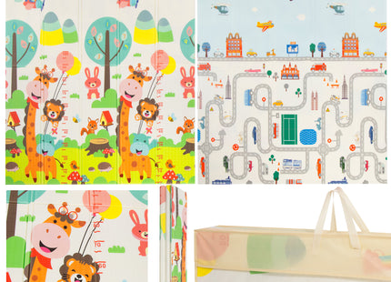 Speelmat | Speelmat Foam | Inklapbaar | 150 x 200 cm | Verkeer | Dieren