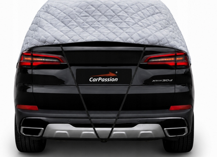 CarPassion Autohoes - Half Cover - Beschermhoes - Waterdicht & Vorstbestendig - Maat L - Grijs - 455 cm