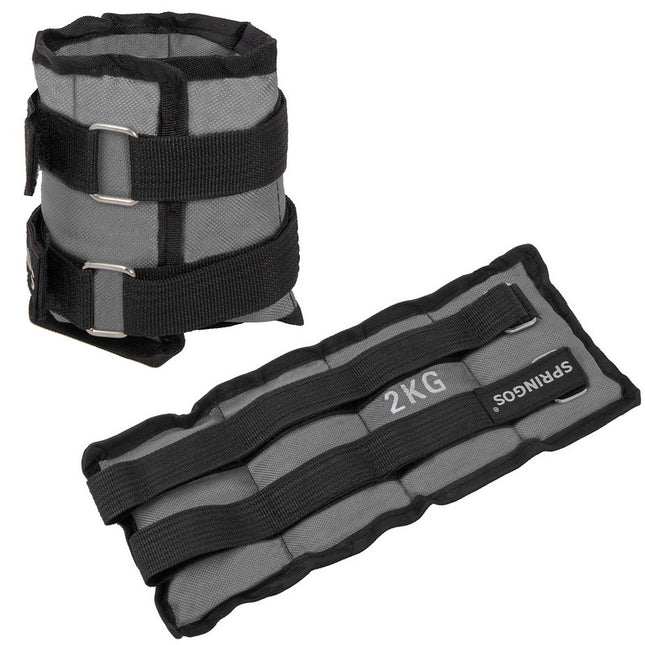 Pols- en enkelgewicht | 2 Stuks | 2 kg | Grijs