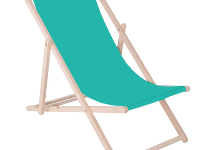 Strandstoel - Verstelbaar - Beukenhout - Hangemaakt - Mint ( Amazon )