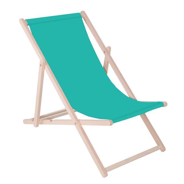 Strandstoel - Verstelbaar - Beukenhout - Hangemaakt - Mint ( Amazon )