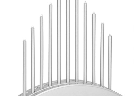 LED Kaarsenbrug | Batterijen | Zilver | Warm Wit