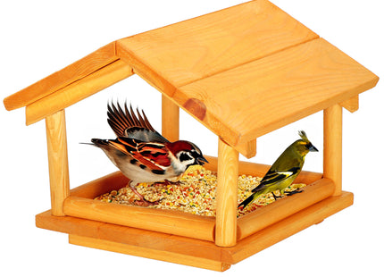 Vogelvoederhuisje - Vogelvoederplek - Vogelvoeding - Staand - Oranje - 26,5 x 27 x 25 cm