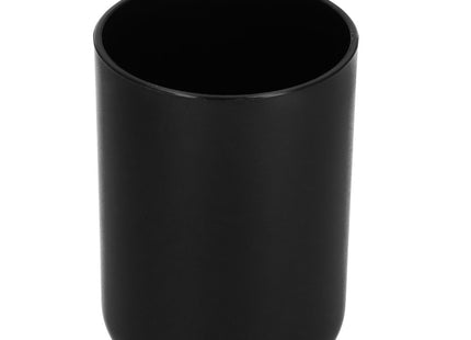 Badkamerset | Prullenbak | Zeepbakje | Toiletborstel | Zeepdispenser | Set van 6 | Zwart/Naturel