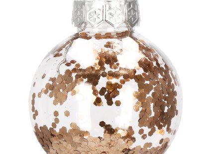 Kerstballen | 30 Stuks | 6 cm | Transparant/Goud