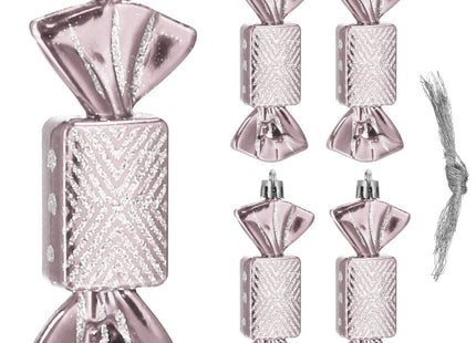 Kersthanger | Kerstsnoepje | Roze | 5 Stuks