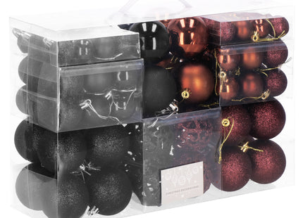 Kerstballen | 100 Stuks | Zwart/Bruin