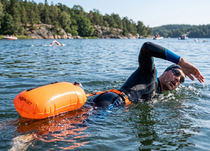 Zwemboei - Voor Openwaterzwemmen - Zwemveiligheidsboei - Incl. drybag /Saferswimmer/Safe swimmer/ 20 Liter / Reddingsfluitje - Oranje