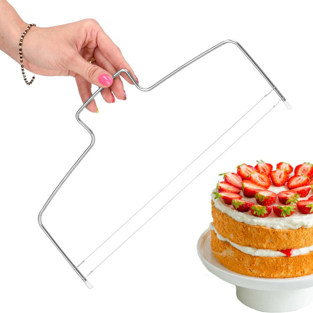 Taartsnijder | Taartzaag | Taartverdeler | 32 cm | Zilver