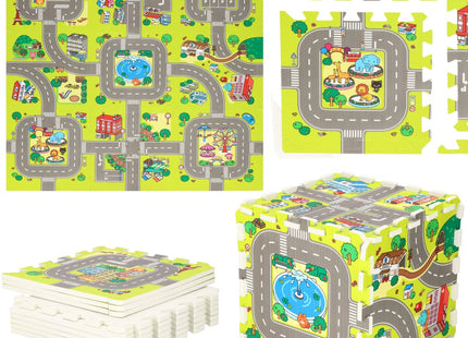 Speelmat | Speelmat Foam | Puzzelmat | Verkeersmat | 9 Puzzelstukken