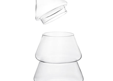 Kerstversiering  | Kerstaccessoires | Koekjes Container | Koekjespot | Denneboom | Glas | 23 cm