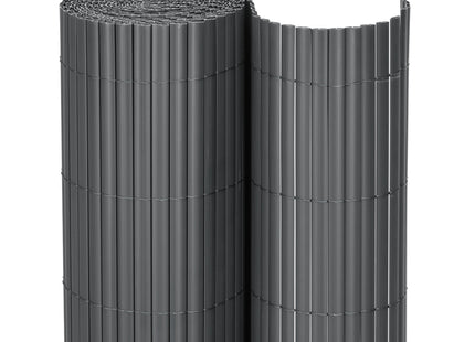 Balkonscherm - Privacyscherm - Hoge Kwaliteit - Waterbestendig - UV-bescherming - 1.6x5 m - Donkergrijs  - PVC