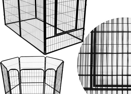 Puppyren - Opvouwbaar - Metaal - Zwart - 184x93x100 CM