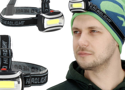 Hoofdlamp | Batterijen | Zwart/Wit