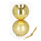 Kerstballen | 2 Stuks | 15 cm | Goud