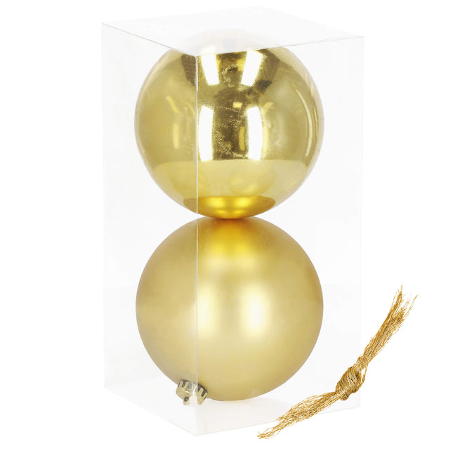 Kerstballen | 2 Stuks | 15 cm | Goud