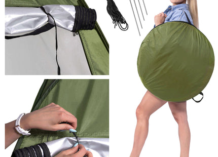 Pop-Up Tent - 1 persoons - Omkleedtent - Festival - Strand - 120 x 120 x 190 - Groen