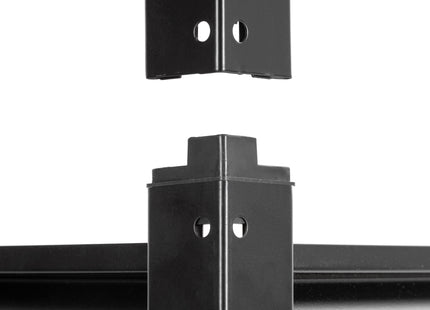 Stellingkast - Opbergrek - 750 kg - Draagkracht - Zwart - 5 Etages - 200x120x40 cm