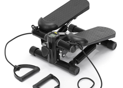 Stepper - Stepper Fitness - Mini Stepper - Met Computer en Weerstandsbanden - Traploper  - Crossfit - Fitness  - Zwart