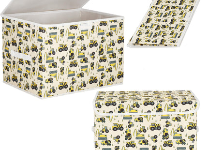 Speelgoedkist - 40 L - Meerkleurig -  Bouwmachines - 42 x 32x 30 CM