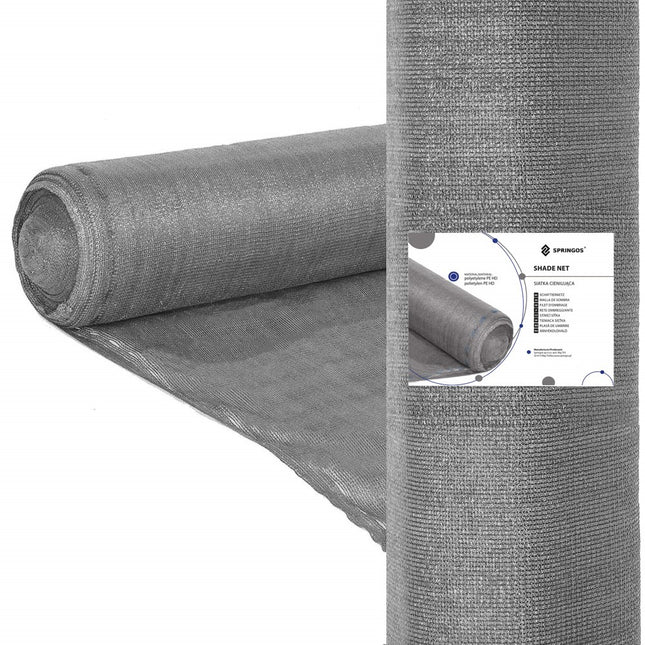Zichtbreeknet | Rol 1,5 x 25 m | 90 % Schaduw | 140g/m2 | Grijs