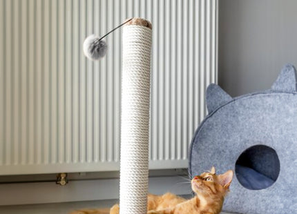 Krabpaal - Voor Katten - Meubelbescherming - 50 x 50 x 103,5 cm - Grijs