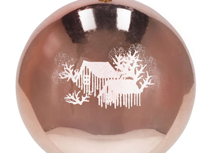 Kerstballen | 4 Stuks | 12 cm | Roze