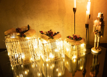 Kerstverlichting | Geschenkdozen 3 stuks | Batterij