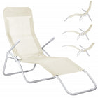 Ligstoel | Ligbed | Verstelbaar | Ergonomische Vorm | Beige