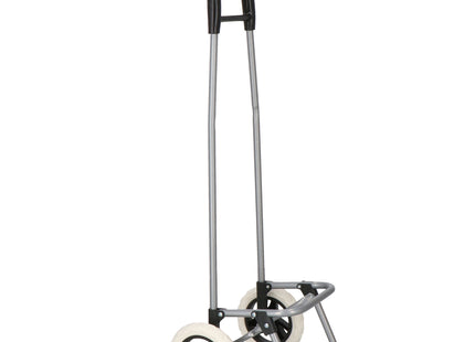 Boodschappentrolley - Wielen - Grijs - Zwart - Crème -30 L - 18 KG - 95 x 35 CM