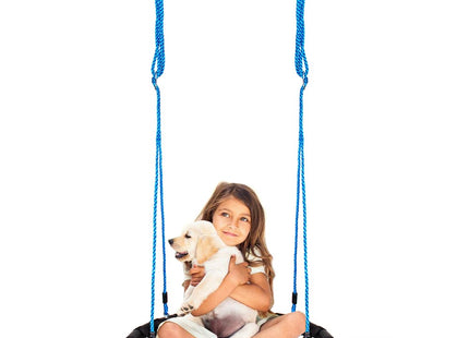 Nestschommel | Kinderschommel | Ø80 CM | Max 100 KG | Zwart/Lichtblauw