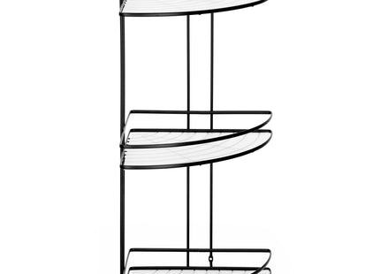 Doucherek - Badkamerplank - Hoekplank - RVS - Zwart - Driehoekig - 9 Kg